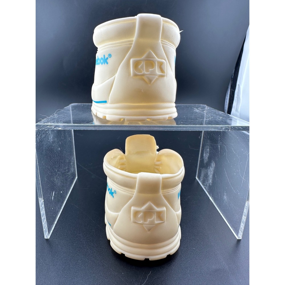Reebok Weebok Cabbage Patch Kids Doll Boots Cream Vtg RARE 1989 CPK Shoes White - Picture 3 of 8